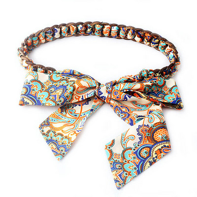 Πολύχρωμο μεταξωτό μαντήλι μακριά ζώνη για γυναίκες με κορδέλα φαρδιά ύφανση γυναικείο σχοινί γυναικείο φόρεμα ζώνη μέσης άγρια γυναικεία τζιν ζώνη