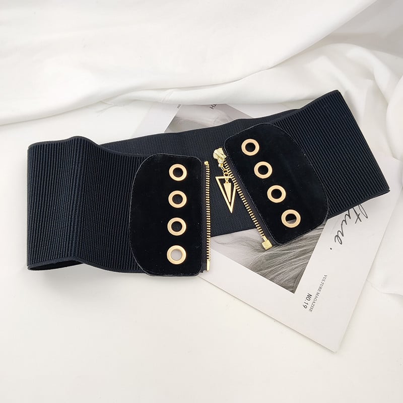 Rochie cu centură pentru femei de mărime mare, talie feminină, curea extensibilă, centuri de designer pentru femei, corset negru punk de înaltă calitate