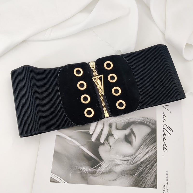 Rochie cu centură pentru femei de mărime mare, talie feminină, curea extensibilă, centuri de designer pentru femei, corset negru punk de înaltă calitate