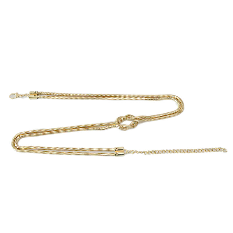 Lanț de curea metalică Moda femei auriu/argint Os de șarpe Primăvară Lanț cu talie subțire Rochie de nuntă pentru femei Bg-1678