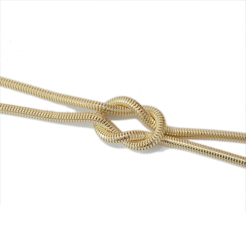 Lanț de curea metalică Moda femei auriu/argint Os de șarpe Primăvară Lanț cu talie subțire Rochie de nuntă pentru femei Bg-1678