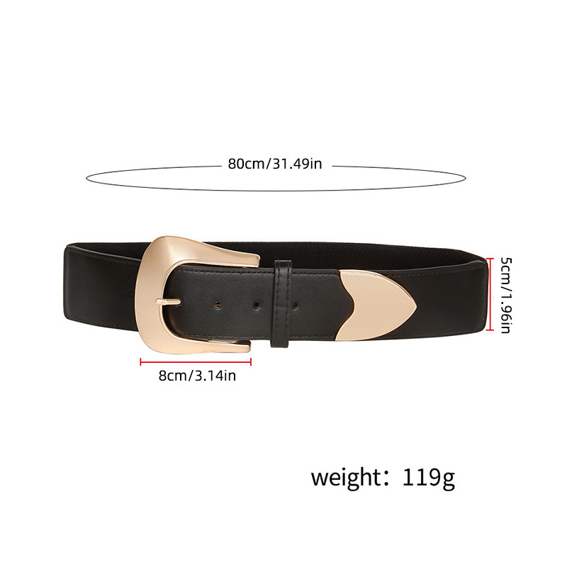 Divatos fém csatos övek női PU bőr fekete széles övvel állítható női ruha kabát öv női derékpánt