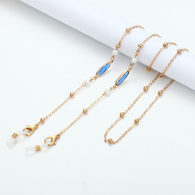 2023 Trend női szemüvegláncok színes üveg fém gyöngyös napszemüvegek lánc pánt nyaklánc kiegészítők cadena para gafas