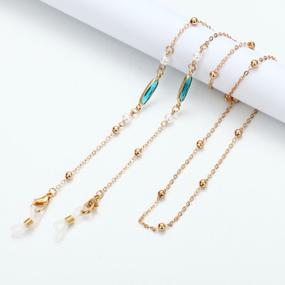 2023 Trend női szemüvegláncok színes üveg fém gyöngyös napszemüvegek lánc pánt nyaklánc kiegészítők cadena para gafas