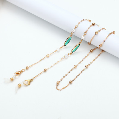 2023 Trend női szemüvegláncok színes üveg fém gyöngyös napszemüvegek lánc pánt nyaklánc kiegészítők cadena para gafas