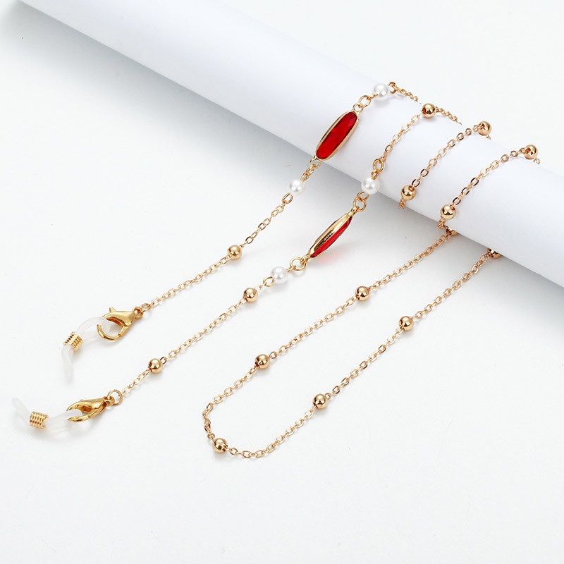 2023 Trend női szemüvegláncok színes üveg fém gyöngyös napszemüvegek lánc pánt nyaklánc kiegészítők cadena para gafas