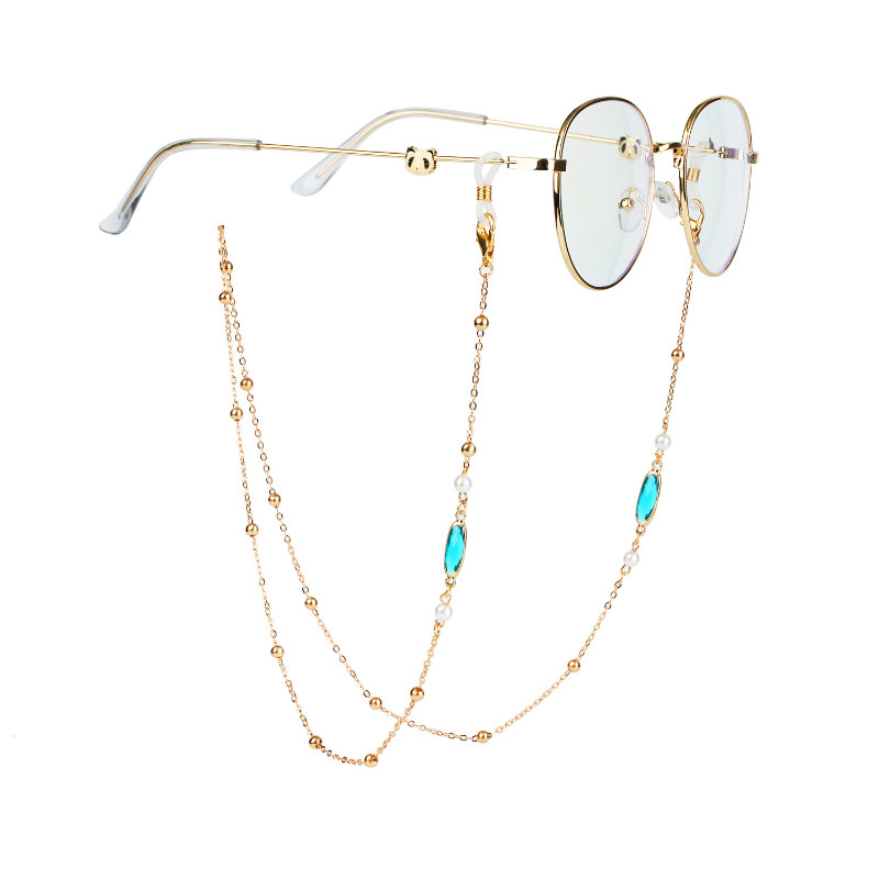 2023 Trend női szemüvegláncok színes üveg fém gyöngyös napszemüvegek lánc pánt nyaklánc kiegészítők cadena para gafas