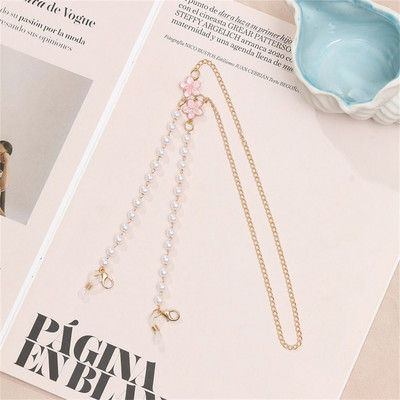 Csúszásgátló nyakpánt Gyöngy virág maszk lánc napszemüveg láncszemüveg lánc zsinór