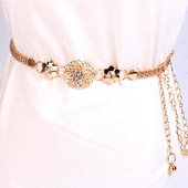 Női divat Arany ezüst deréklánc derékszíj öv Vintage testlánc lányoknak temperamentumos deréköv ékszer kiegészítők