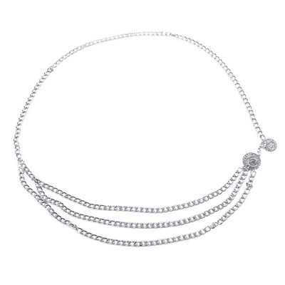 Női divat Arany ezüst deréklánc derékszíj öv Vintage testlánc lányoknak temperamentumos deréköv ékszer kiegészítők