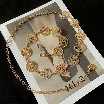 Női divat Arany ezüst deréklánc derékszíj öv Vintage testlánc lányoknak temperamentumos deréköv ékszer kiegészítők