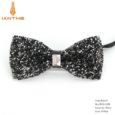 Luksuzne muške leptir-mašne s dijamantnim kristalima i dragim kamenjem Modni dodaci za svatove gravatas Ogrlice za bankete Muške vjenčane leptir-mašne