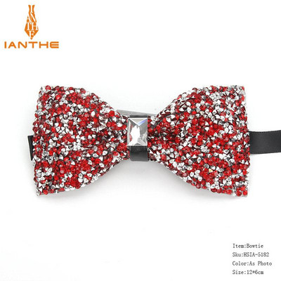 Luksuzne muške leptir-mašne s dijamantnim kristalima i dragim kamenjem Modni dodaci za svatove gravatas Ogrlice za bankete Muške vjenčane leptir-mašne