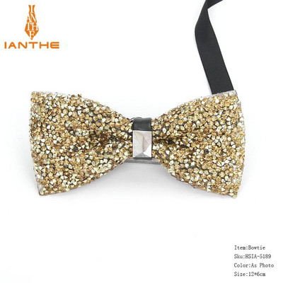Luksuzne muške leptir-mašne s dijamantnim kristalima i dragim kamenjem Modni dodaci za svatove gravatas Ogrlice za bankete Muške vjenčane leptir-mašne
