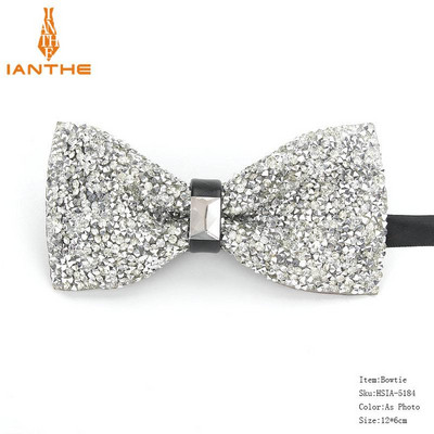 Luksuzne muške leptir-mašne s dijamantnim kristalima i dragim kamenjem Modni dodaci za svatove gravatas Ogrlice za bankete Muške vjenčane leptir-mašne