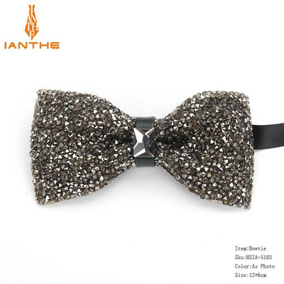 Luksuzne muške leptir-mašne s dijamantnim kristalima i dragim kamenjem Modni dodaci za svatove gravatas Ogrlice za bankete Muške vjenčane leptir-mašne