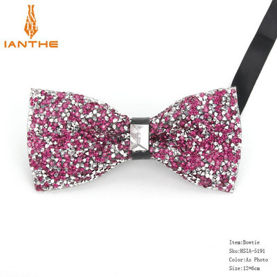 Luksuzne muške leptir-mašne s dijamantnim kristalima i dragim kamenjem Modni dodaci za svatove gravatas Ogrlice za bankete Muške vjenčane leptir-mašne