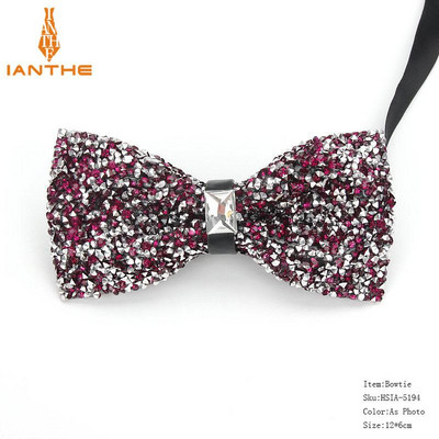 Luksuzne muške leptir-mašne s dijamantnim kristalima i dragim kamenjem Modni dodaci za svatove gravatas Ogrlice za bankete Muške vjenčane leptir-mašne