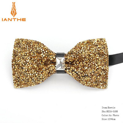 Luksuzne muške leptir-mašne s dijamantnim kristalima i dragim kamenjem Modni dodaci za svatove gravatas Ogrlice za bankete Muške vjenčane leptir-mašne