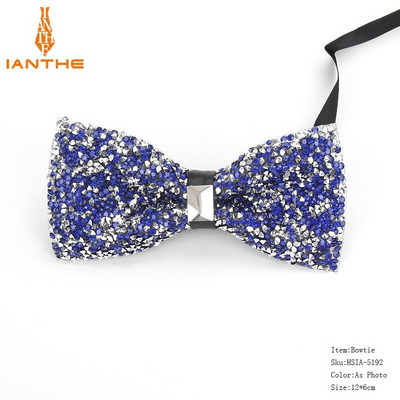 Luksuzne muške leptir-mašne s dijamantnim kristalima i dragim kamenjem Modni dodaci za svatove gravatas Ogrlice za bankete Muške vjenčane leptir-mašne