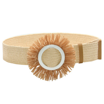 Novi široki pojas za slobodno vrijeme Ženska odjeća Tkana elastična elastična ukrasna elastična trava u struku Dizajnerski pojasevi Ženski visokokvalitetni