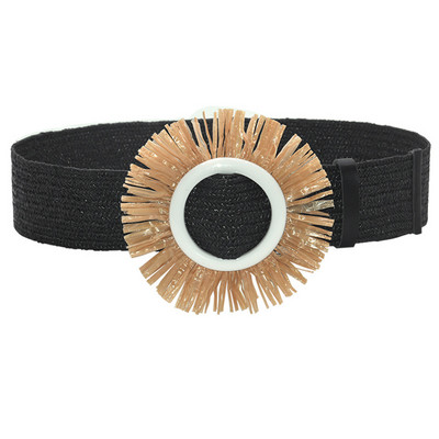 Novi široki pojas za slobodno vrijeme Ženska odjeća Tkana elastična elastična ukrasna elastična trava u struku Dizajnerski pojasevi Ženski visokokvalitetni