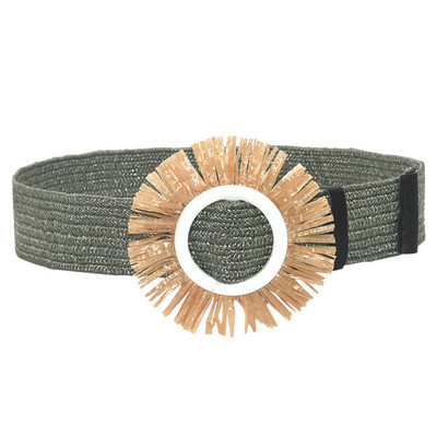 Novi široki pojas za slobodno vrijeme Ženska odjeća Tkana elastična elastična ukrasna elastična trava u struku Dizajnerski pojasevi Ženski visokokvalitetni