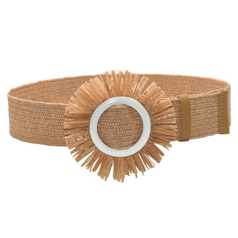 Novi široki pojas za slobodno vrijeme Ženska odjeća Tkana elastična elastična ukrasna elastična trava u struku Dizajnerski pojasevi Ženski visokokvalitetni