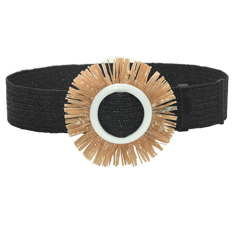 Novi široki pojas za slobodno vrijeme Ženska odjeća Tkana elastična elastična ukrasna elastična trava u struku Dizajnerski pojasevi Ženski visokokvalitetni