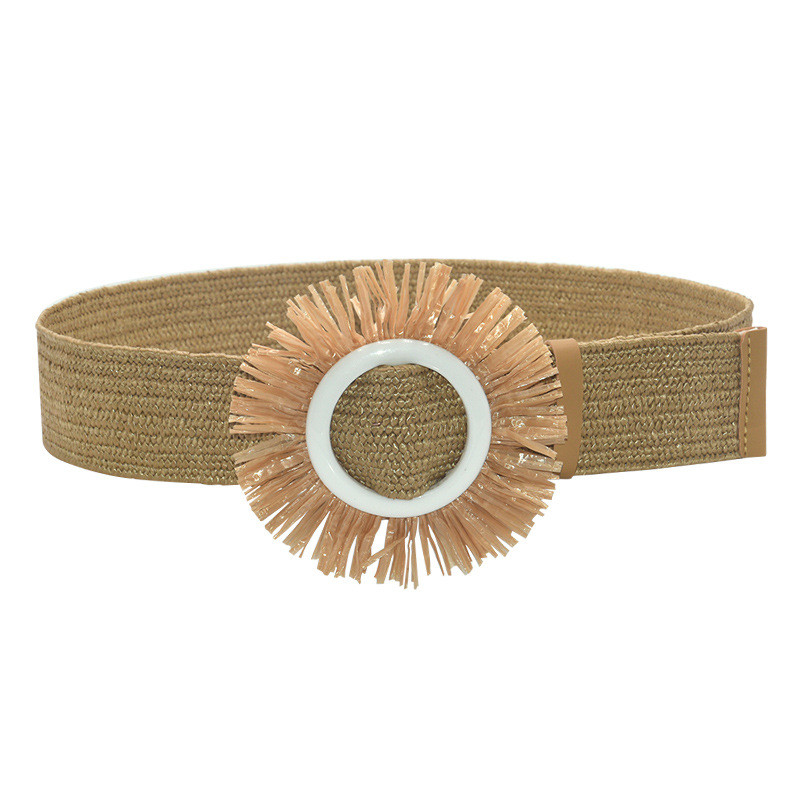 Novi široki pojas za slobodno vrijeme Ženska odjeća Tkana elastična elastična ukrasna elastična trava u struku Dizajnerski pojasevi Ženski visokokvalitetni