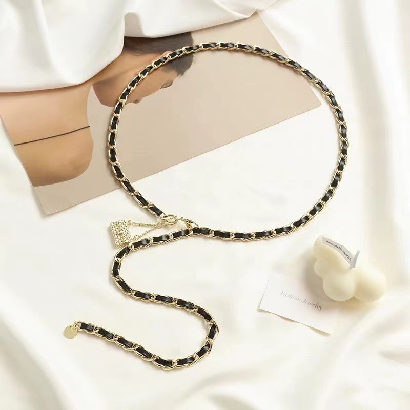 Chic stilski lančići oko struka Dekorativno odijelo visoke klase Lanac džempera Tanki remeni Ženski dizajnerski pojas s resicama Ženski remeni