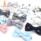 2018 Bărbați Formali 100% bumbac Vintage Anchor Print Papion fluture Papion Tuxedo Flori Funde Accesorii pentru petrecerea de bal Cadouri