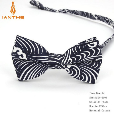 2018 Bărbați Formali 100% bumbac Vintage Anchor Print Papion fluture Papion Tuxedo Flori Funde Accesorii pentru petrecerea de bal Cadouri