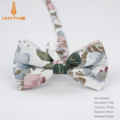 2018 Bărbați Formali 100% bumbac Vintage Anchor Print Papion fluture Papion Tuxedo Flori Funde Accesorii pentru petrecerea de bal Cadouri