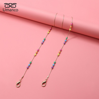 Lanac za sunčane naočale od 64 cm za djecu, kristalni privjesak, perle, maska, lančići za naočale, ogrlica s uzicom protiv pada, naočale, nakit