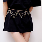 Γυναικεία ζώνη με αλυσίδα πολλών στρώσεων μέσης μόδας σέξι φόρεμα μεταλλικό κοσμήματα Γυναικεία μοντέρνα ρούχα Μπικίνι καλοκαιρινά αξεσουάρ παραλίας