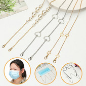 Modni metalni produžetak za zaštitu od gubitka naočala, držač za naočale, lanac za naočale, lanac od kristalnih perli, maska, uzice