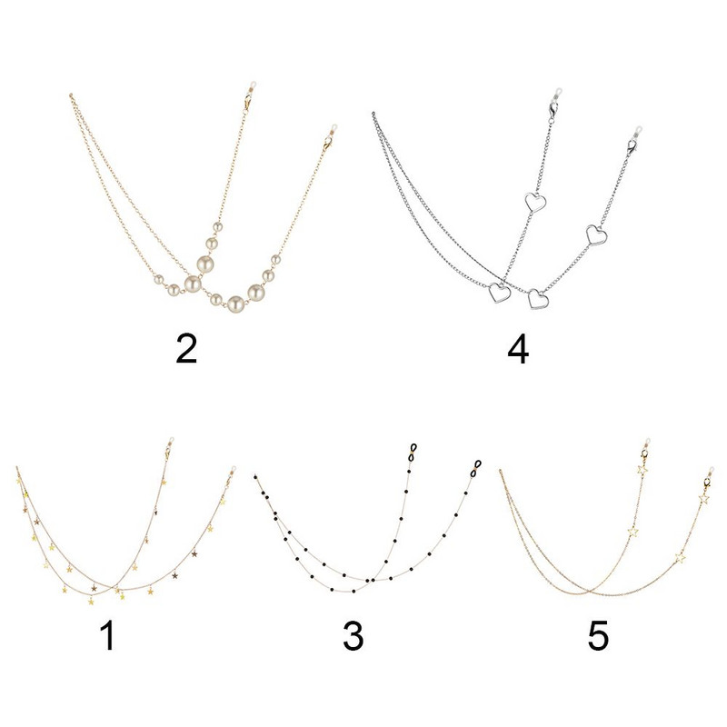 Modni metalni produžetak za zaštitu od gubitka naočala, držač za naočale, lanac za naočale, lanac od kristalnih perli, maska, uzice