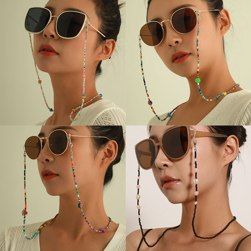 Lanac za sunčane naočale u boemskom etničkom stilu za žene Raznobojna uzica za masku za lice Uzica Vintage remen za naočale oko vrata Uže
