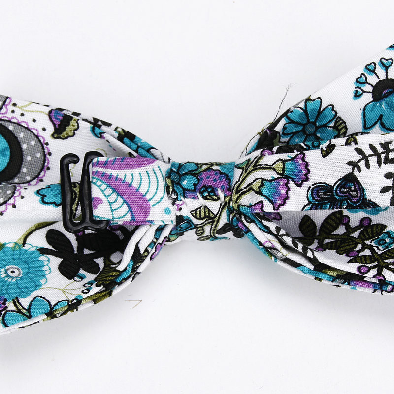 Ianthe bărbați nou-nouț vintage cu imprimeu de flori papion de nuntă pentru bărbați Robe Gravatas mire cravată fluture modă papion