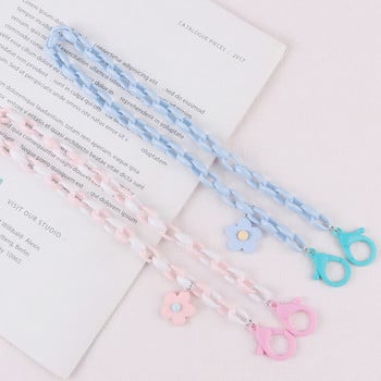 Μινιμαλιστικό στυλ Clear Flower Chain Αλυσίδα γυαλιών Κορδόνι για ανάγνωση Γυαλιά ανάγνωσης Αλυσίδες Γυναικεία αξεσουάρ Γυαλιά ηλίου Κρατήστε λουριά Κορδόνια