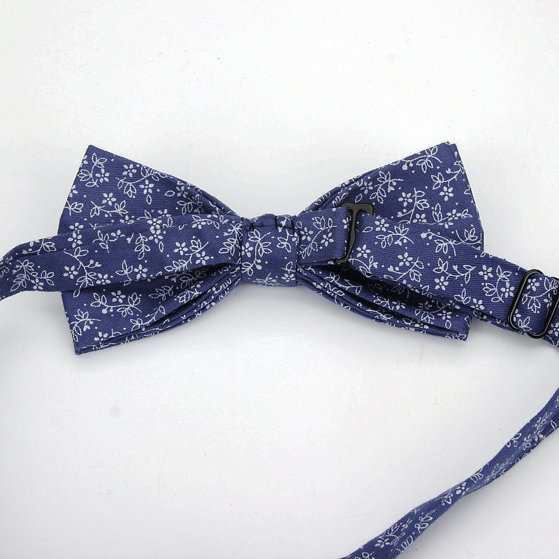 2018 nou-nouț papion floral 100% bumbac papion cravate pentru bărbați costume de afaceri pentru petrecere de nuntă Gravata bleumarin cravată fluture