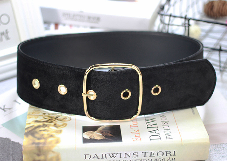 Cea mai nouă centură de haină maro Curele de damă cu cataramă lungă de aur Pulover Pachet Jachetă Fusta în talie Cureaua cu cureaua moale din catifea roșie