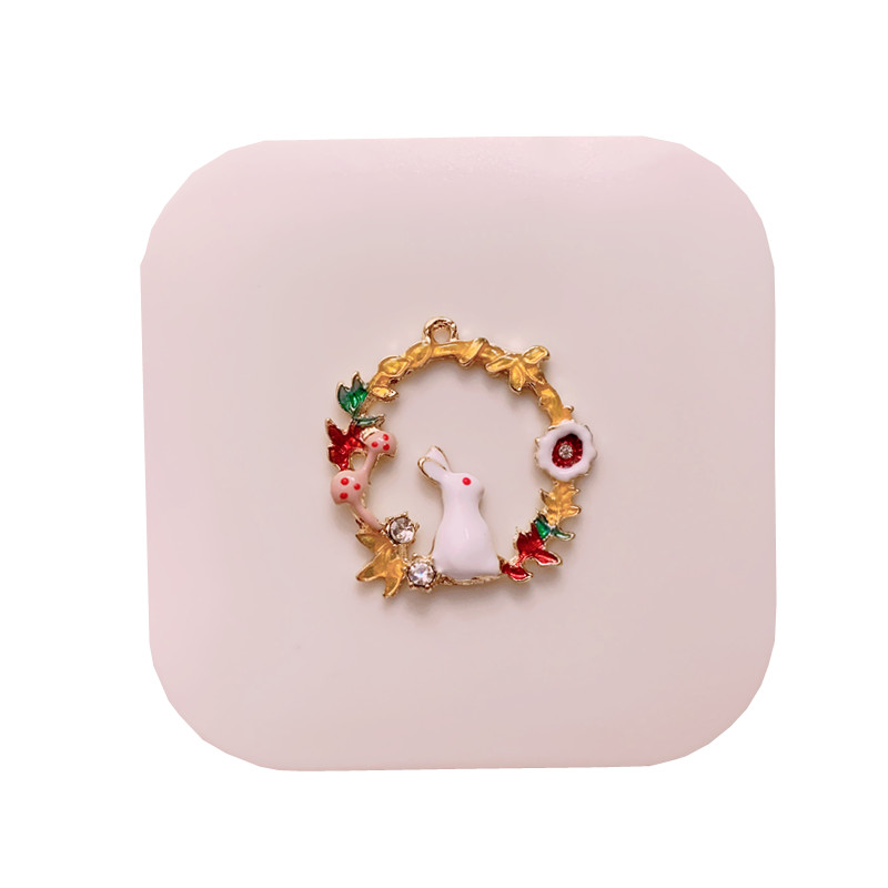 Modna kutija za kontaktne leće s cvijećem i zečevima za žene Kutija za kontaktne leće Kutija za držač spremnika Prekrasan putni džep