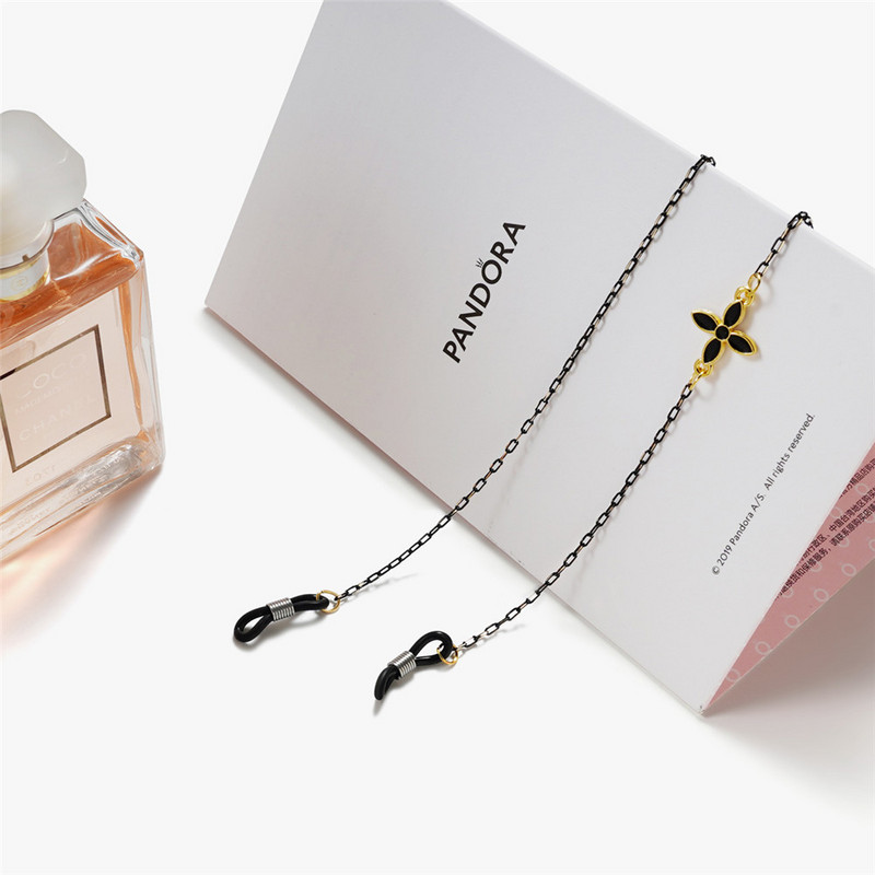 Modna ženska sretna vrpca s četiri lista djeteline za naočale Metalni lančić za sunčane naočale Naočale za čitanje Držač uzice Remen za vrat Uže Poklon