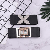 1kom elastični pojas s remenom od kamenčića Dekoracija košulje Široki pojasevi Ženski struk Korzet s pletenicama