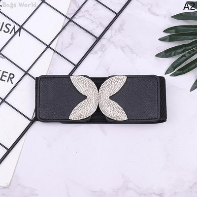 1kom elastični pojas s remenom od kamenčića Dekoracija košulje Široki pojasevi Ženski struk Korzet s pletenicama