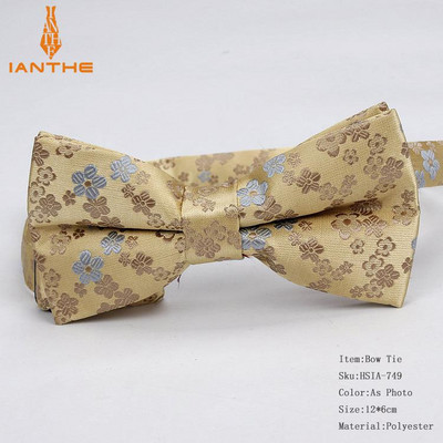 Papioni de modă pentru bărbați, clasic, cachetele, poliester, mătase, epocă, florale, pentru gât, pentru bărbați, colorate, corbata, cu fluture.