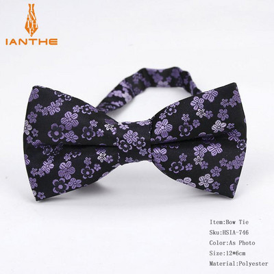 Papioni de modă pentru bărbați, clasic, cachetele, poliester, mătase, epocă, florale, pentru gât, pentru bărbați, colorate, corbata, cu fluture.