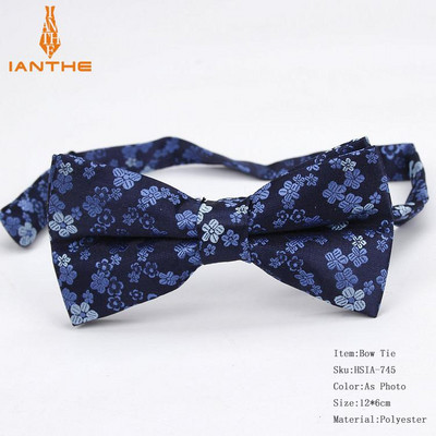 Papioni de modă pentru bărbați, clasic, cachetele, poliester, mătase, epocă, florale, pentru gât, pentru bărbați, colorate, corbata, cu fluture.